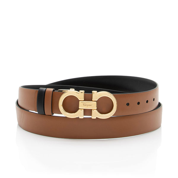 Salvatore Ferragamo Reversible Leather Gancini Belt - Size 40 / 100 (SHF-UafENL)