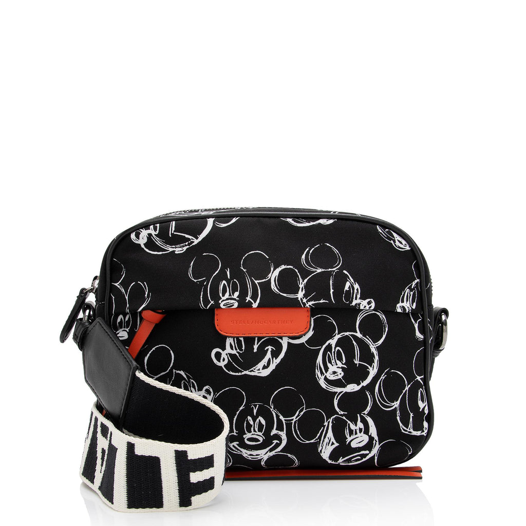 Stella McCartney X Fantasia Disney Mickey Mouse Print Canvas Crossbody Bag  in White