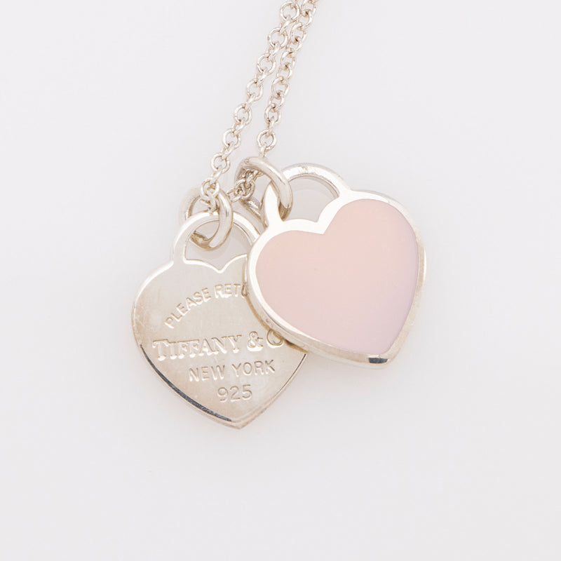 pink double heart tiffany necklace｜TikTok Search