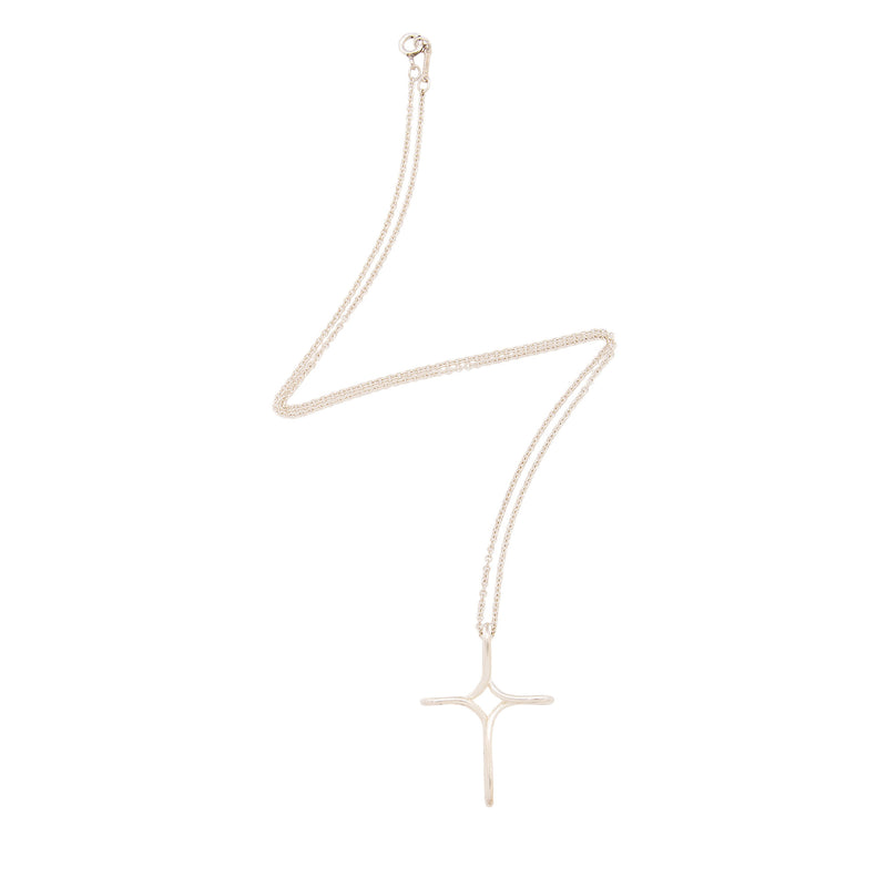 Tiffany & Co. Elsa Peretti Sterling Silver Infinity Cross Pendant Neck –  LuxeDH