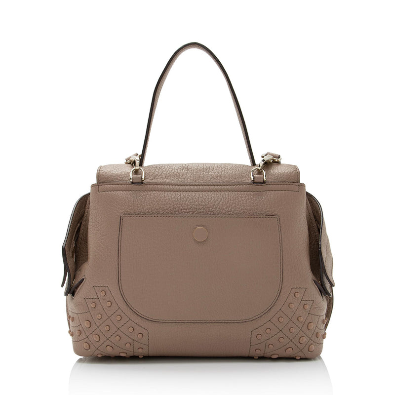 Tod's Leather Studded Wave Mini Satchel (SHF-bkByKz)