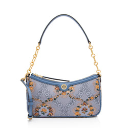 Tory Burch Brocade Leather Floral Studio Shoulder Bag (SHF-V9edxq)