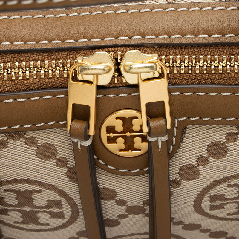 Tory Burch Canvas T Monogram Barrel Satchel (SHF-q9kpN4)