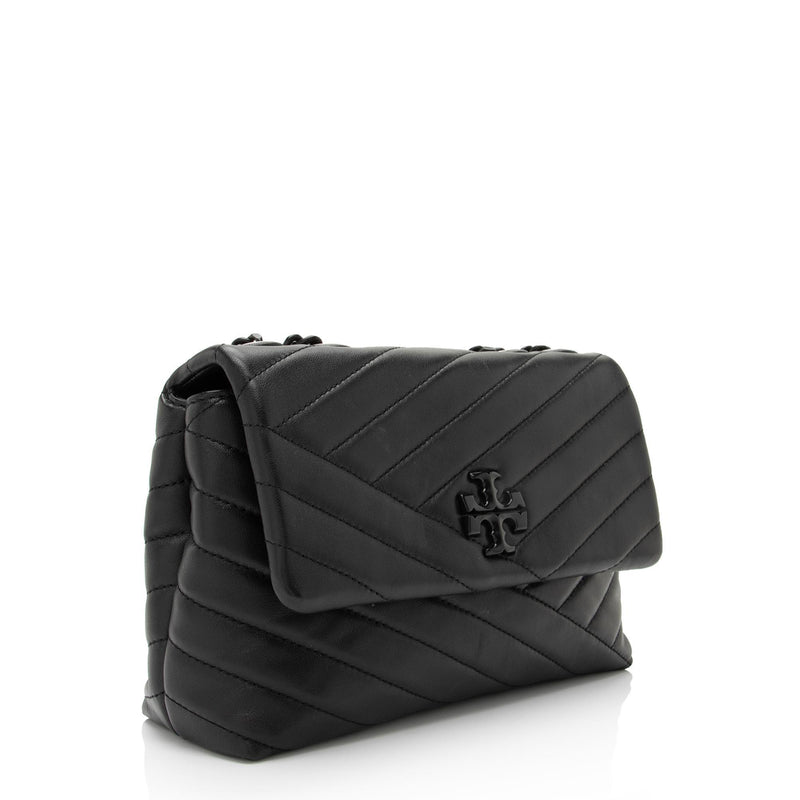 Tory Burch Chevron Leather Kira Small Convertible Shoulder Bag (SHF-Q5 –  LuxeDH