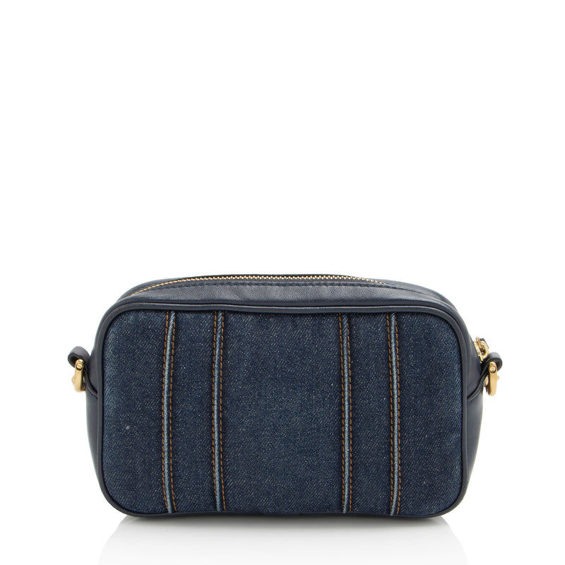 Tory Burch Denim Kira Mini Camera Bag (SHF-IYCS6h)