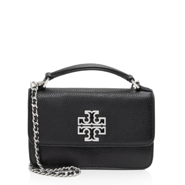 Tory Burch Leather Britten Mini Shoulder Bag (SHF-mRSAQg)