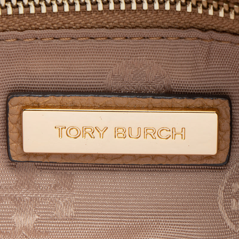 Tory Burch Leather Carter Slouchy Small Satchel (SHF-ce63NW)