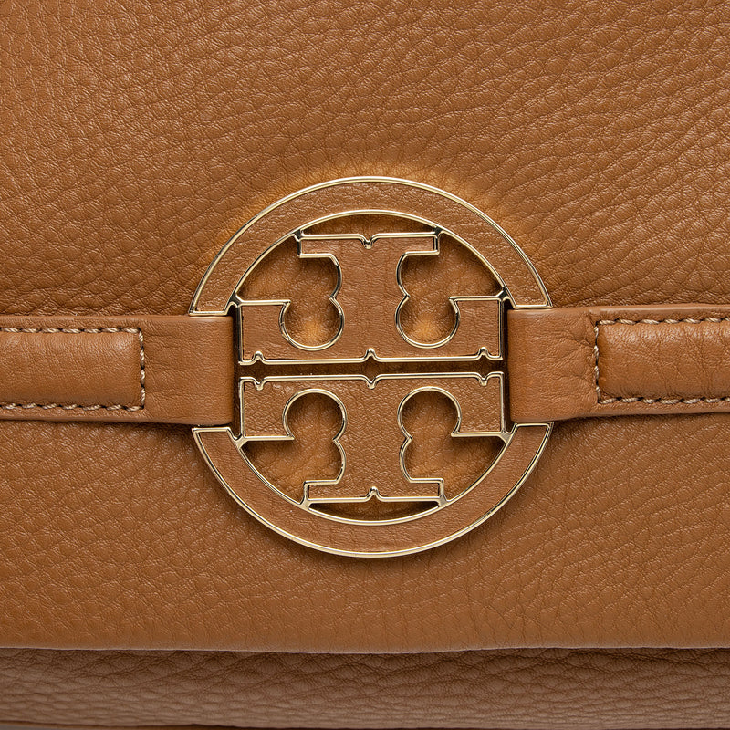 Tory Burch Leather Fold Over Amanda Crossbody (SHF-WxuzJ3)