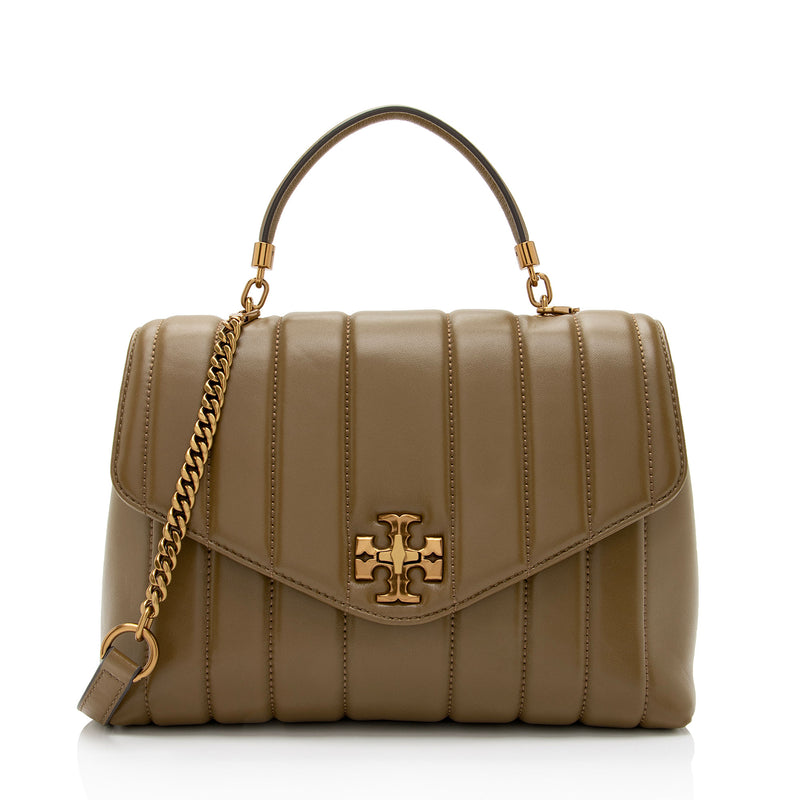 Tory Burch Leather Kira Medium Top Handle Satchel (SHF-23793) – LuxeDH