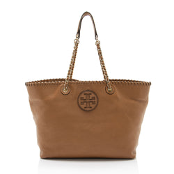 Tory Burch Leather Marion Tote (SHF-PwIzSA)