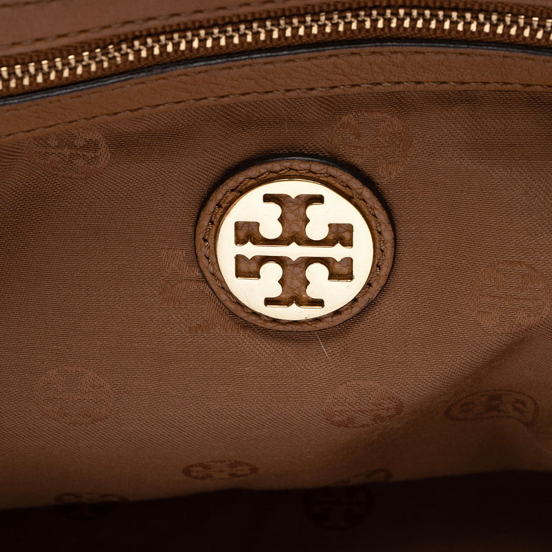 Tory Burch Leather Marion Tote (SHF-PwIzSA)