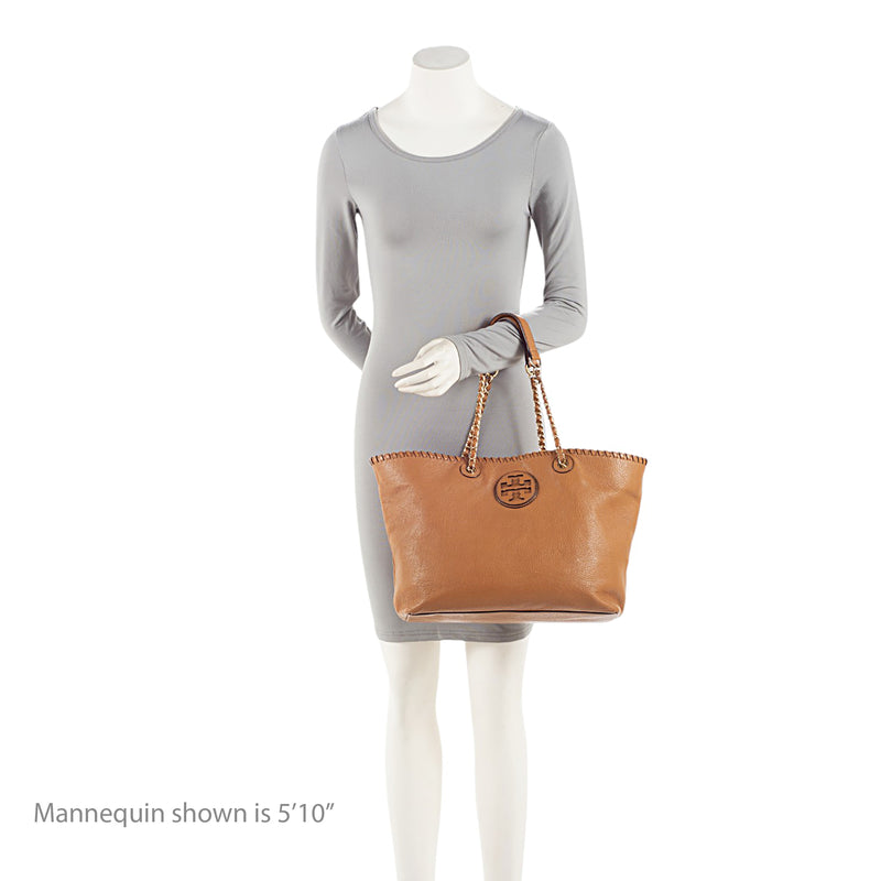 Tory Burch Leather Marion Tote (SHF-PwIzSA)