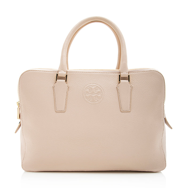 Tory Burch Leather Marion Triple Zip Satchel (SHF-19791) – LuxeDH