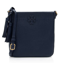 Tory Burch Leather McGraw Messenger Bag (SHF-Jg8lGl)