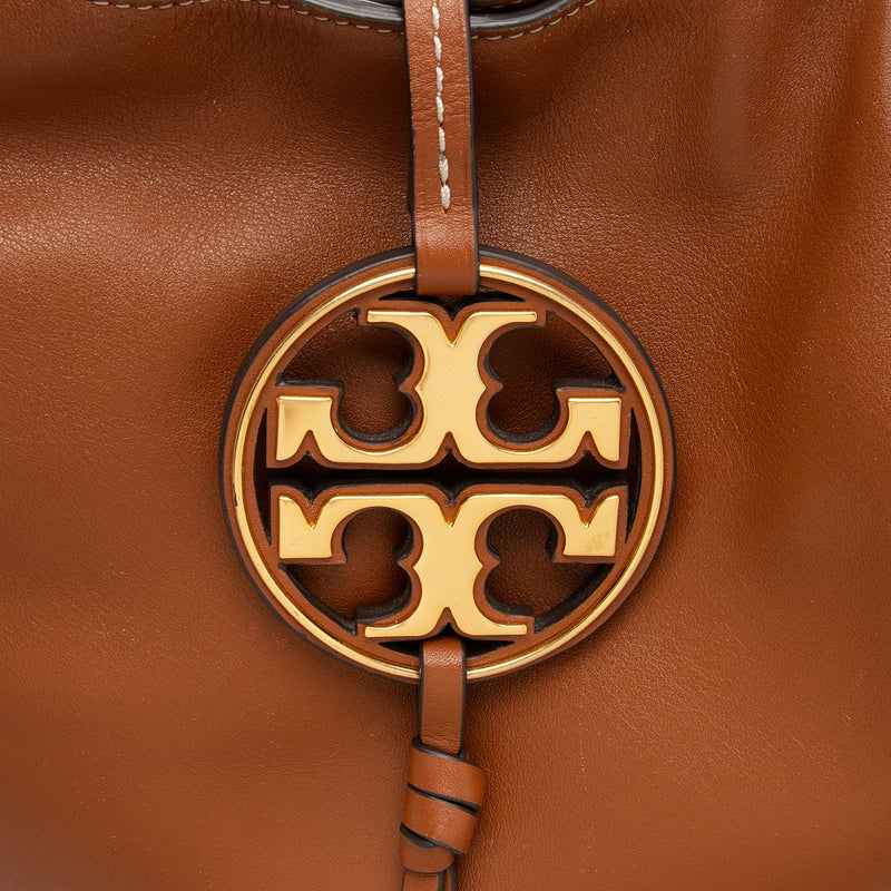 Tory Burch Leather Miller Slouchy Hobo (SHF-shy8Ga)