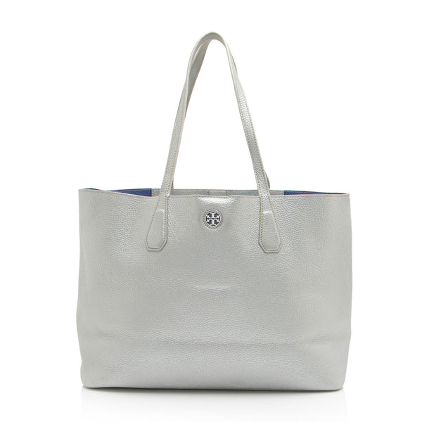 Tory Burch Metallic Leather Perry Tote (SHF-qgkrbp)