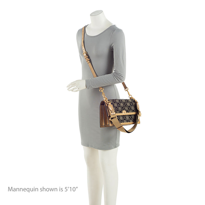 Tory Burch T Monogram Chenille Shoulder Bag (SHF-uLetj1)