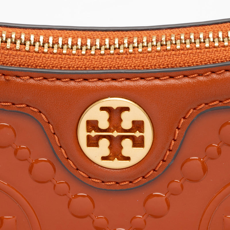 Tory Burch T Monogram Embossed Patent Leather Studio Shoulder Bag (SHF-SpEznC)