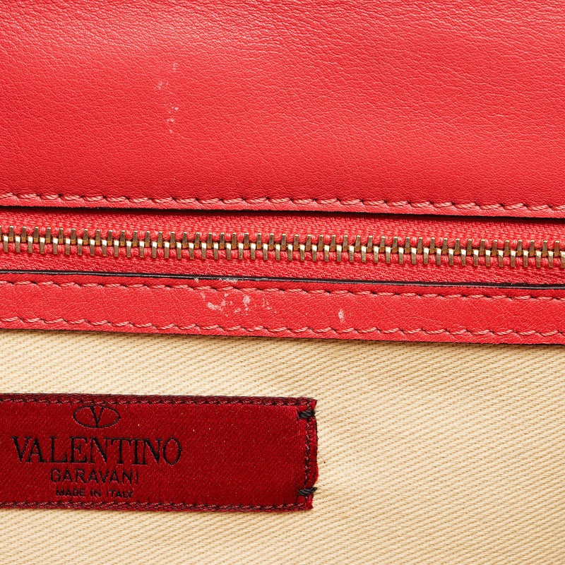 Valentino Calfskin Glam Lock Medium Shoulder Bag (SHF-zuRBgO)