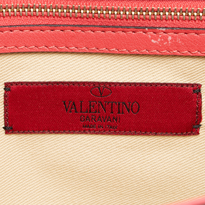 Valentino Calfskin Glam Lock Medium Shoulder Bag (SHF-zuRBgO)