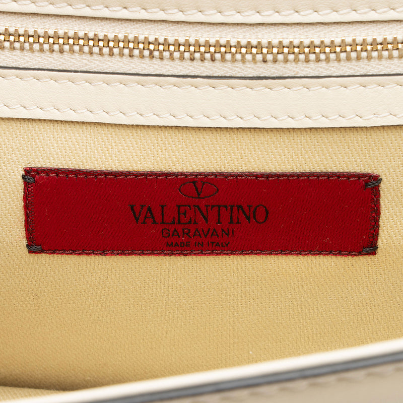 Valentino Calfskin Glam Lock Medium Shoulder Bag (SHF-FkE6xo)