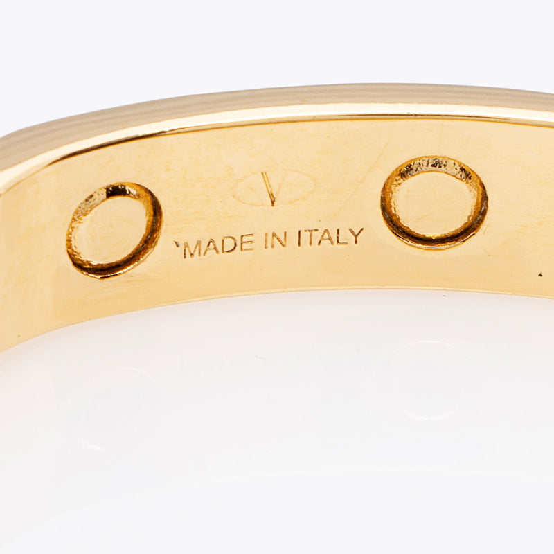 Valentino VLogo Signature Gold Tone Metal Cuff Bracelet Valentino