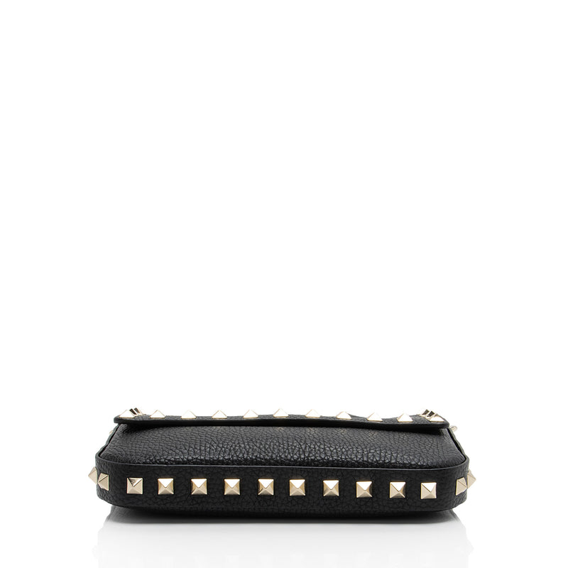 Valentino Leather Rockstud Mini Top Handle (SHF-k9AT6a)