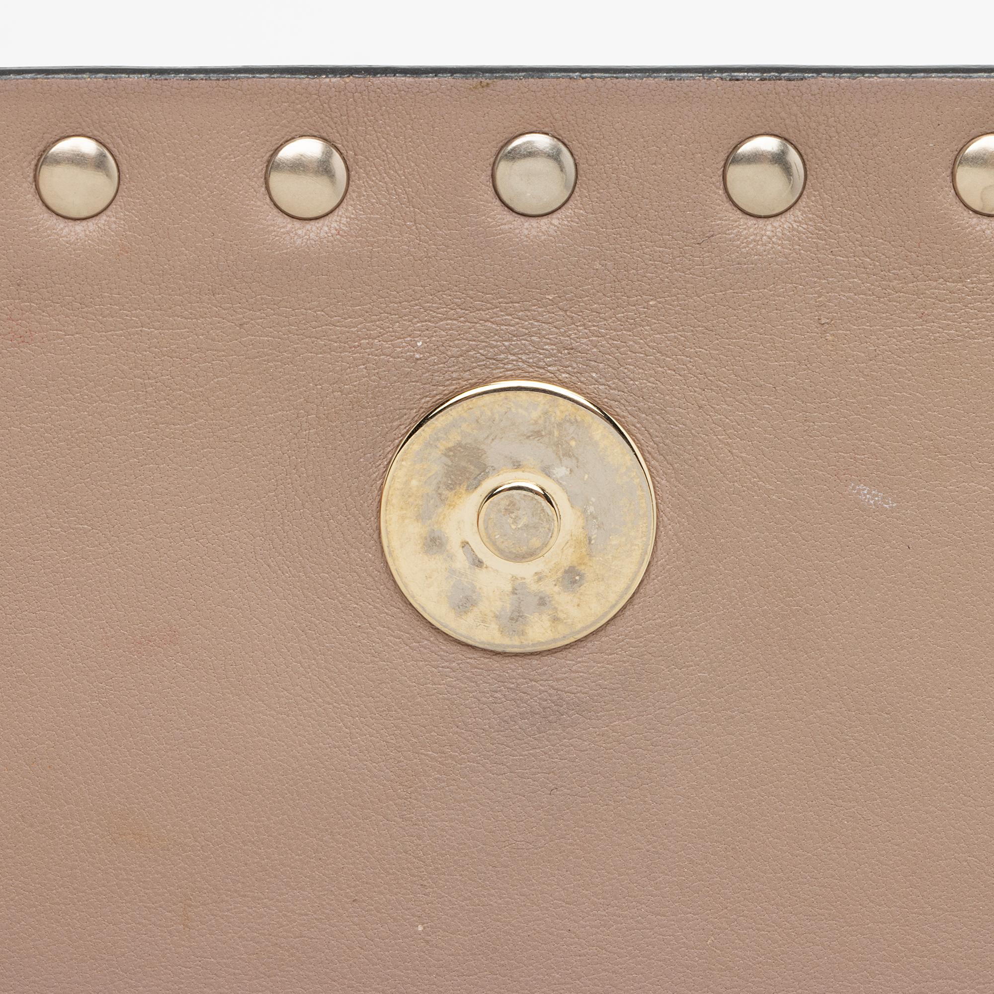 Valentino Metallic Nappa Leather Rockstud Clutch (SHF-23144)