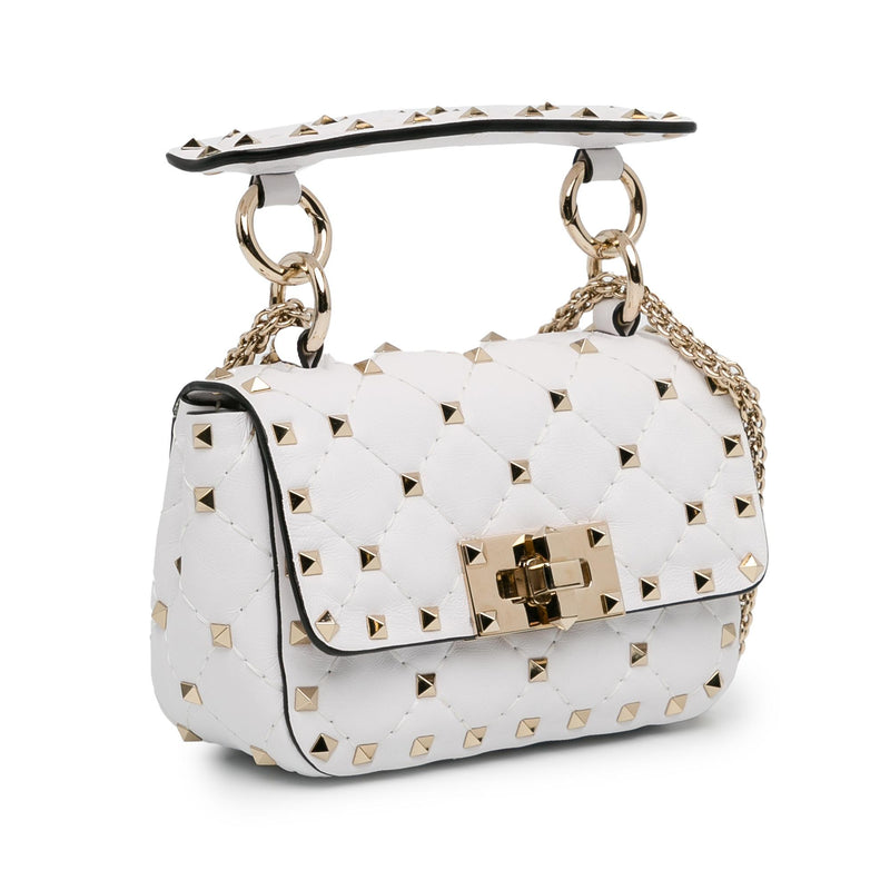 Valentino Mini RockStud Spike Satchel (SHG-gbUEN7)