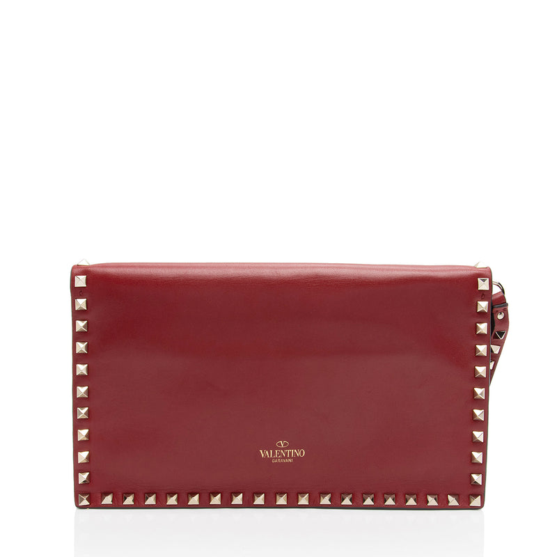 Valentino Nappa Leather Rockstud Clutch (SHF-wwXQKX)