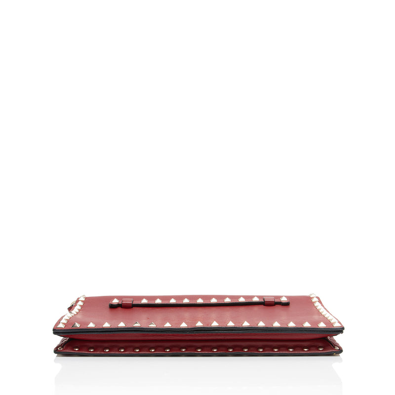 Valentino Nappa Leather Rockstud Clutch (SHF-wwXQKX)