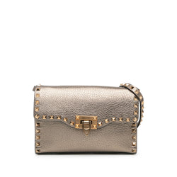 Valentino Small Grainy Calfskin Rockstud Flap Crossbody (SHG-YGUXmP)