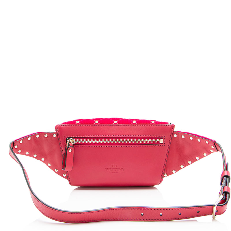 Valentino Velvet Rockstud Belt Bag (SHF-mu2hn3)