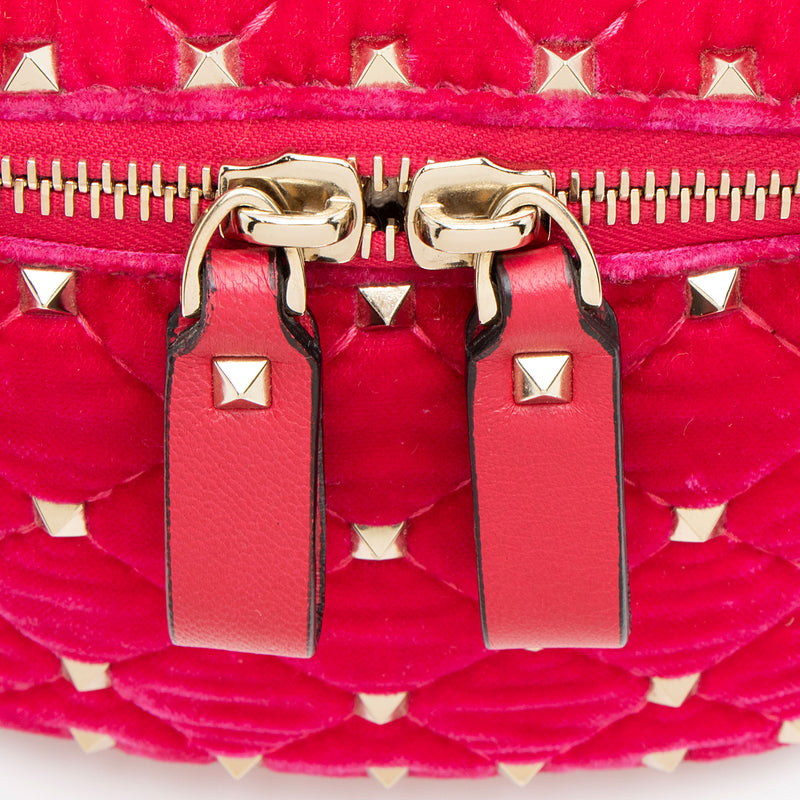 Valentino Velvet Rockstud Belt Bag (SHF-mu2hn3)