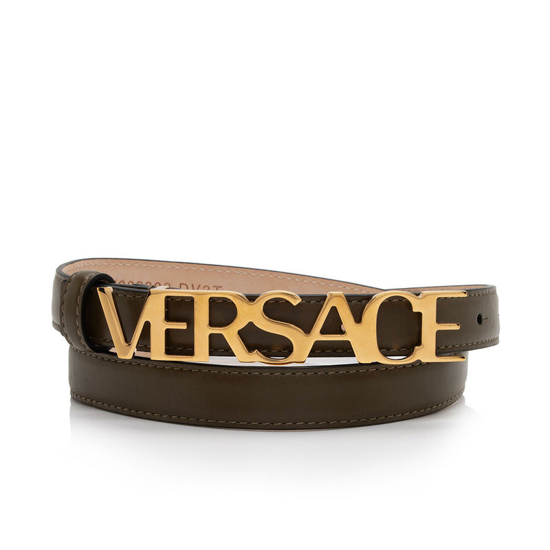 Versace Greca Goddess Leather Belt