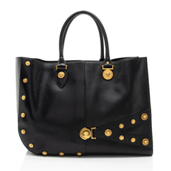 Versace Calfskin Medallion Tribute Tote (SHF-WYlxZ1)