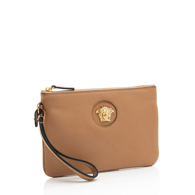 Versace Calfskin Medusa Wristlet (SHF-bNV7kw)