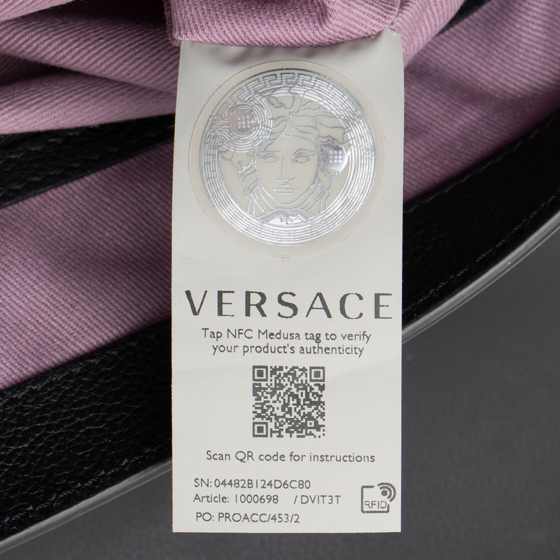 Versace Calfskin Palazzo Medusa Flap Tote (SHF-aYZnhL)