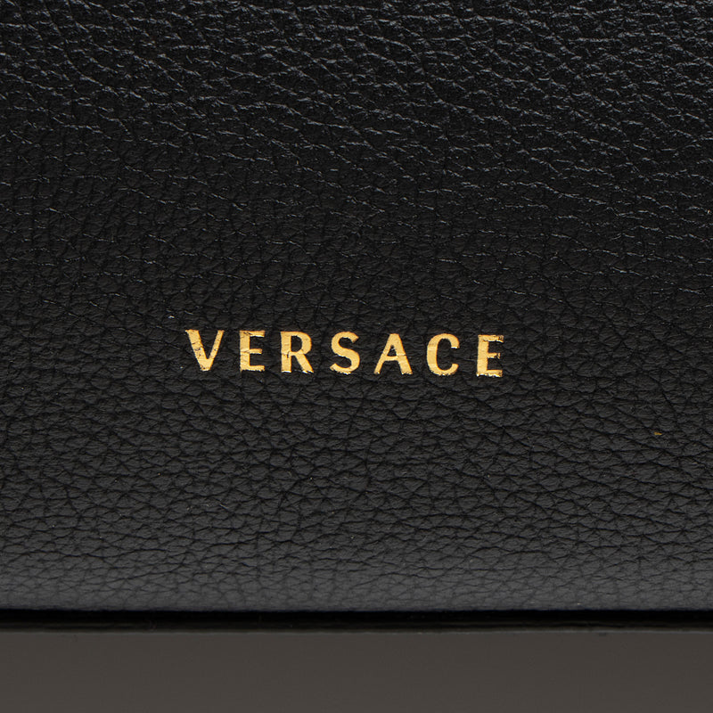 Versace Calfskin Palazzo Medusa Flap Tote (SHF-aYZnhL)