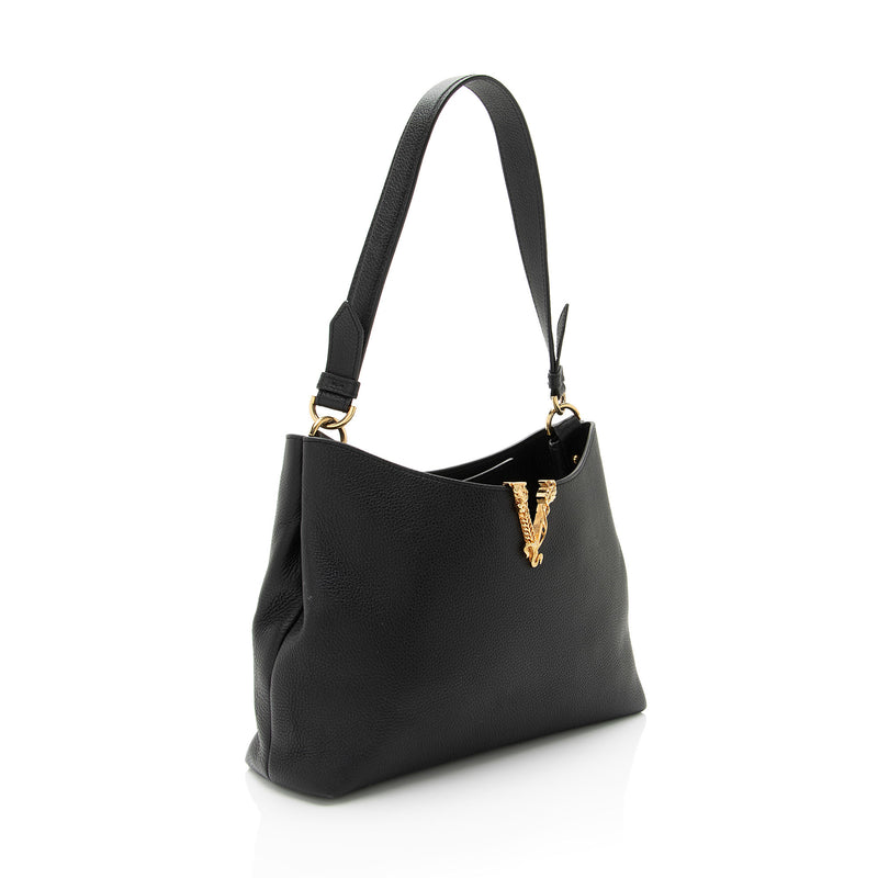 Versace Calfskin Virtus Small Hobo (SHF-aSOjxb)