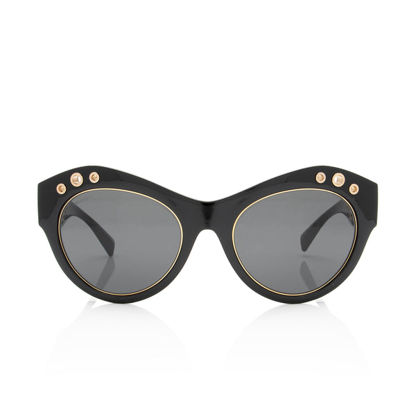 Versace Cat Eye Grommet Sunglasses (SHF-8QX6br)