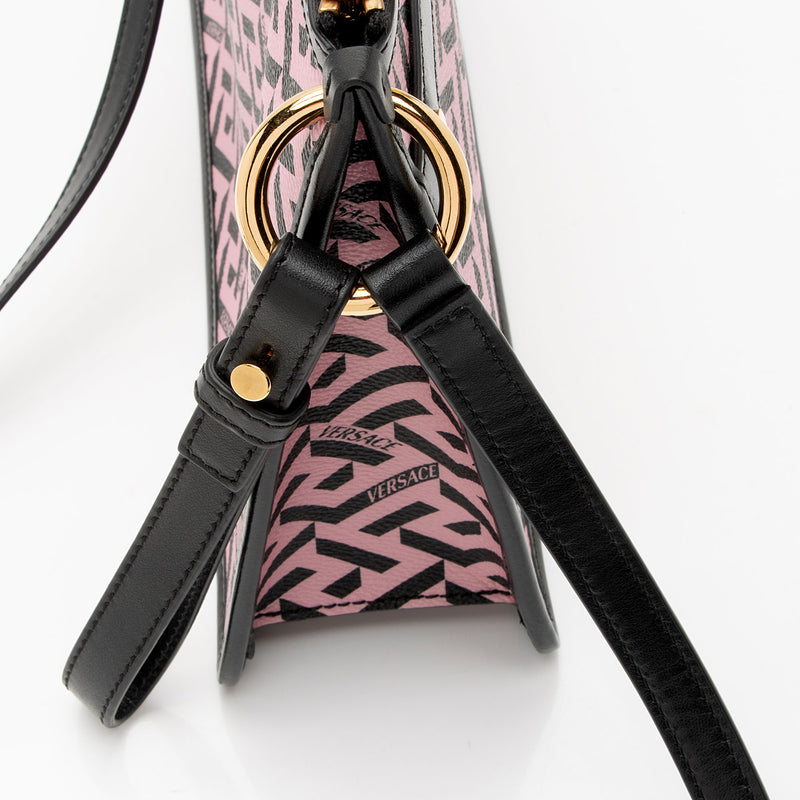 Versace La Greca Coated Canvas Crossbody (SHF-tSMLRq)