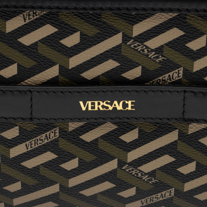 Versace La Greca Coated Canvas Backpack (SHF-7wZglL)