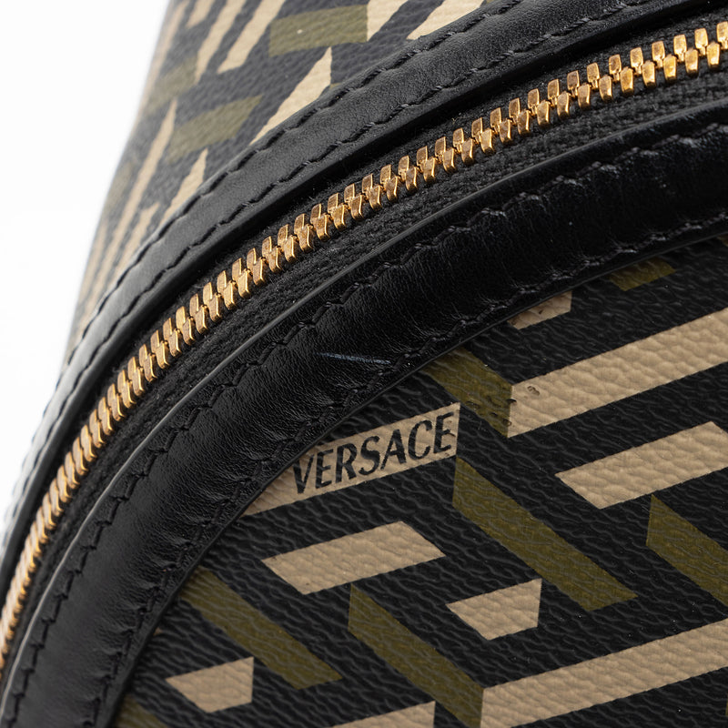 Versace La Greca Coated Canvas Backpack (SHF-7wZglL)