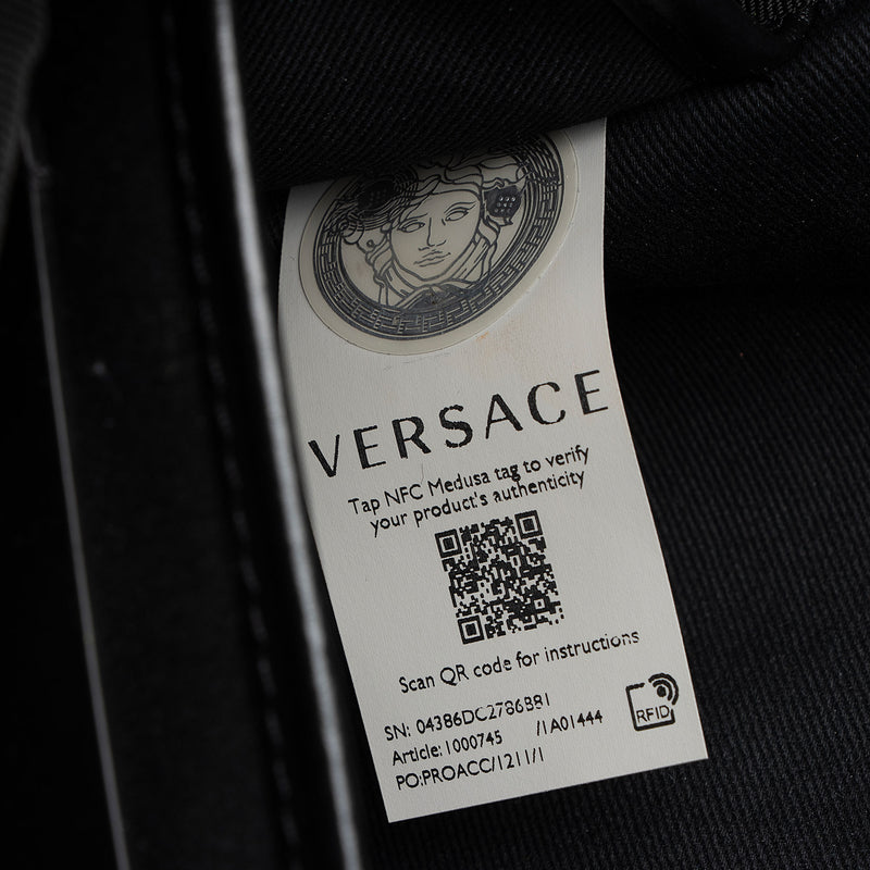 Versace La Greca Coated Canvas Backpack (SHF-7wZglL)