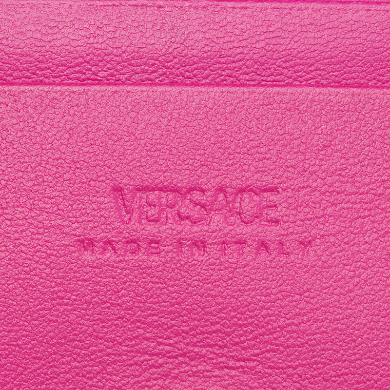 Versace Leather Greca Goddess Bi-Fold Chain Wallet (SHF-uBZwny)