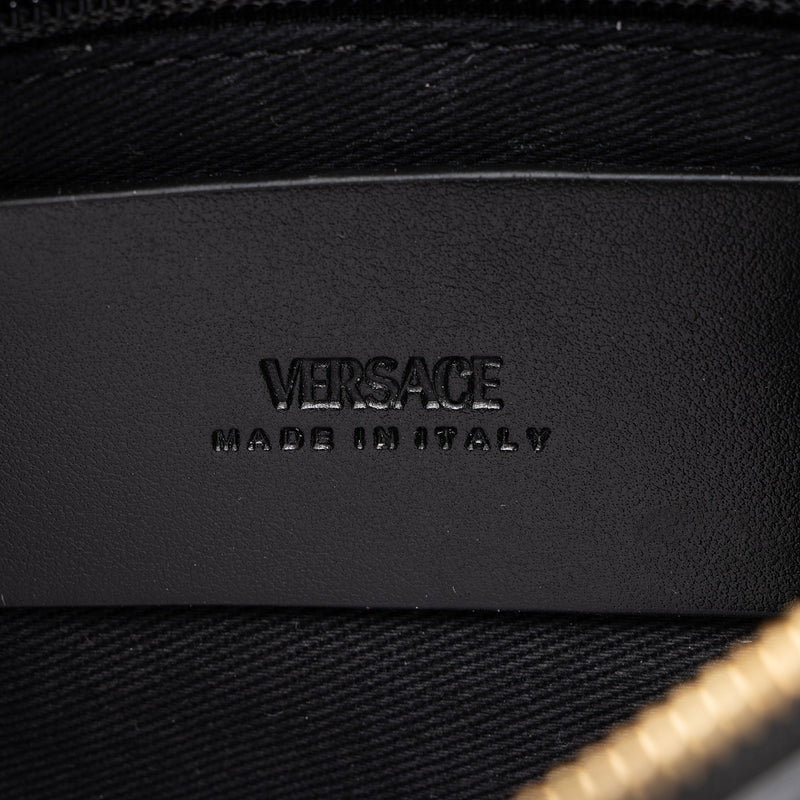 Versace Leather La Greca Zip Pouch (SHF-OaVUqB)