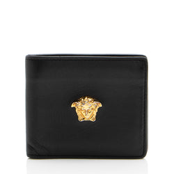 Versace Leather La Medusa Bifold Wallet (SHF-MhrFaO)