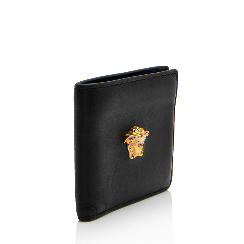 Versace Leather La Medusa Bifold Wallet (SHF-MhrFaO)