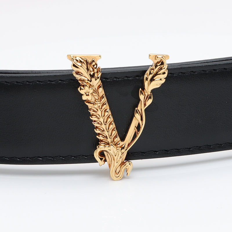 Versace Leather Virtus Belt - Size 30 / 75 (SHF-xTRQzo)